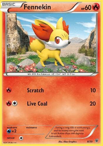 Carta Fennekin do set Conjunto para Iniciantes Kalos — Pokémon TCG | Bynx