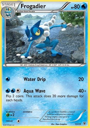 Carta Frogadier do set Conjunto para Iniciantes Kalos — Pokémon TCG | Bynx