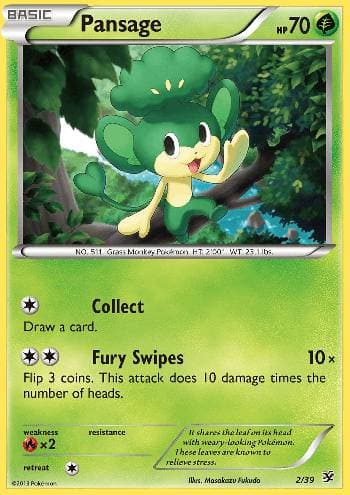 Carta Pansage do set Conjunto para Iniciantes Kalos — Pokémon TCG | Bynx