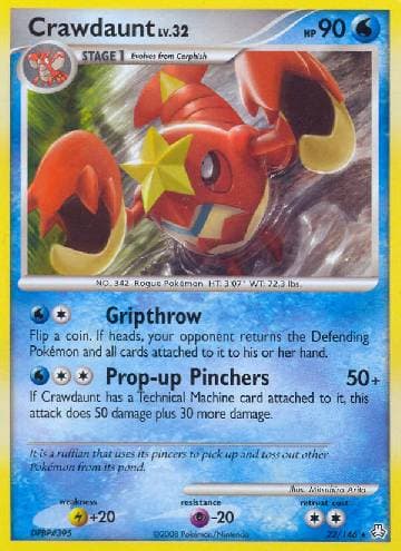 Carta Crawdaunt (22/146) do set Legends Awakened — Pokémon TCG | Bynx