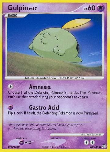 Carta Gulpin (98/146) do set Legends Awakened — Pokémon TCG | Bynx