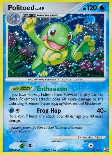 Carta Politoed (12/146) do set Legends Awakened — Pokémon TCG | Bynx