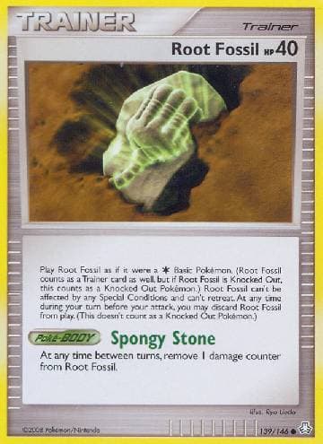 Carta Root Fossil (139/146) do set Legends Awakened — Pokémon TCG | Bynx