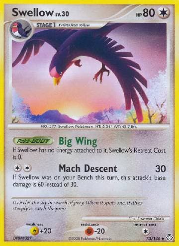 Carta Swellow (73/146) do set Legends Awakened — Pokémon TCG | Bynx