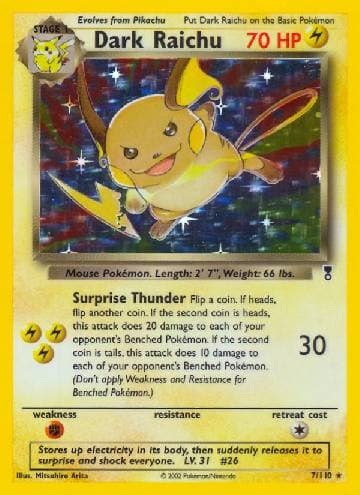 Carta Dark Raichu (7/110) do set Legendary Collection — Pokémon TCG | Bynx