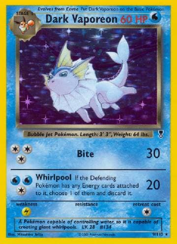 Dark Vaporeon (9/110) — Legendary Collection