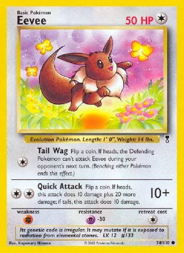 Carta Eevee (74/110) do set Legendary Collection — Pokémon TCG | Bynx