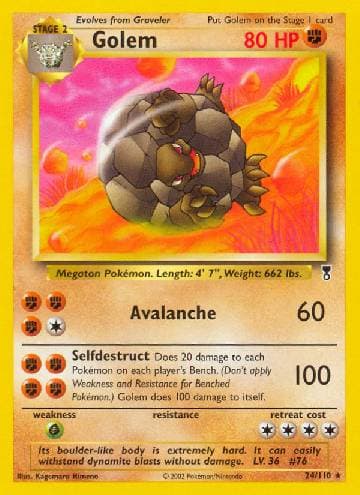 Carta Golem (24/110) do set Legendary Collection — Pokémon TCG | Bynx