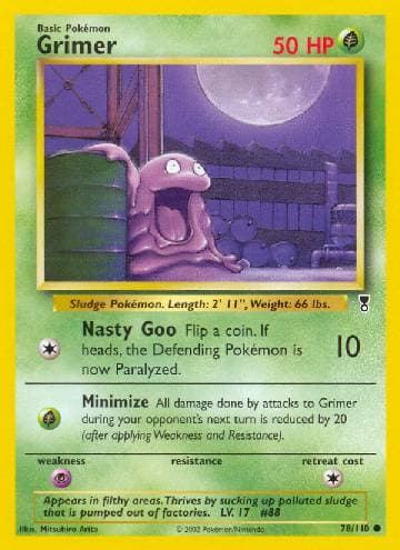 Carta Grimer (78/110) do set Legendary Collection — Pokémon TCG | Bynx