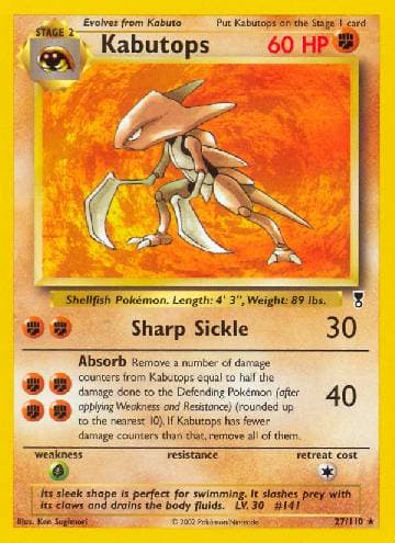 Carta Kabutops (27/110) do set Legendary Collection — Pokémon TCG | Bynx
