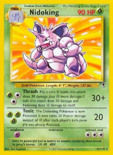 Carta Nidoking (31/110) do set Legendary Collection — Pokémon TCG | Bynx