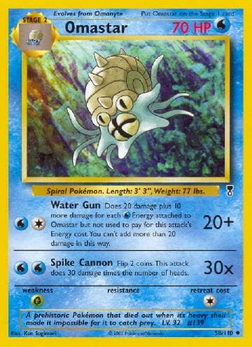 Carta Omastar (58/110) do set Legendary Collection — Pokémon TCG | Bynx