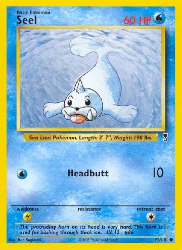 Carta Seel (92/110) do set Legendary Collection — Pokémon TCG | Bynx