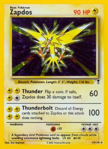 Carta Zapdos (19/110) do set Legendary Collection — Pokémon TCG | Bynx