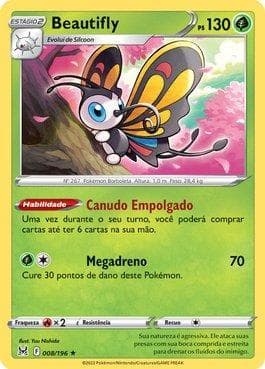 Carta Beautifly (008/196) do set Origem Perdida — Pokémon TCG | Bynx