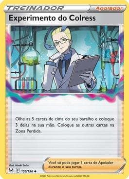 Carta Colress's Experiment (155/196) do set Origem Perdida — Pokémon TCG | Bynx