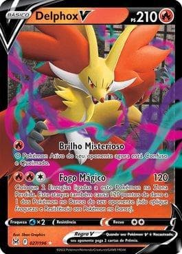 Carta Delphox-V (027/196) do set Origem Perdida — Pokémon TCG | Bynx