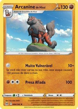 Carta Hisuian Arcanine (084/196) do set Origem Perdida — Pokémon TCG | Bynx