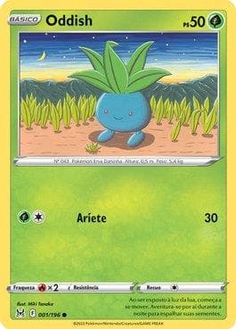 Carta Oddish (001/196) do set Origem Perdida — Pokémon TCG | Bynx