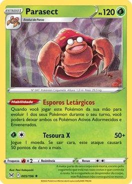 Carta Parasect (005/196) do set Origem Perdida — Pokémon TCG | Bynx