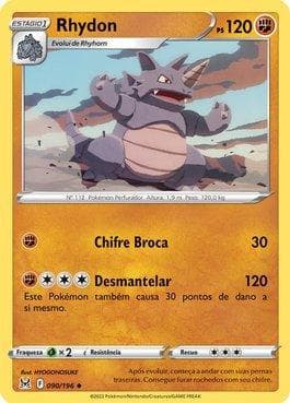 Carta Rhydon (090/196) do set Origem Perdida — Pokémon TCG | Bynx