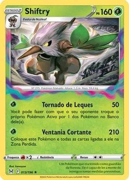 Carta Shiftry (013/196) do set Origem Perdida — Pokémon TCG | Bynx