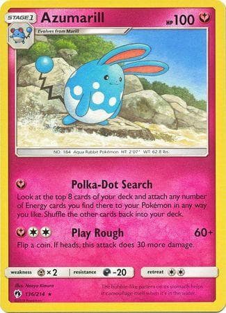 Carta Azumarill (136/214) do set Trovões Perdidos — Pokémon TCG | Bynx