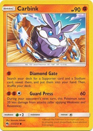 Carta Carbink (117/214) do set Trovões Perdidos — Pokémon TCG | Bynx