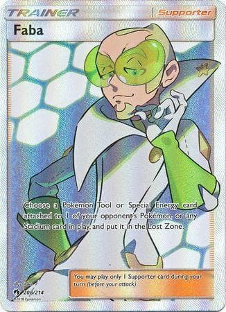 Carta Faba (208/214) do set Trovões Perdidos — Pokémon TCG | Bynx