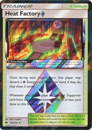Carta Heat Factory Prism Star (178/214) do set Trovões Perdidos — Pokémon TCG | Bynx