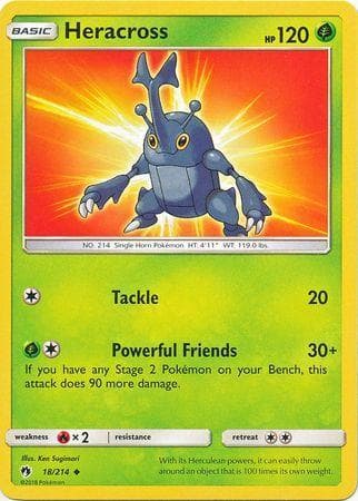 Carta Heracross (18/214) do set Trovões Perdidos — Pokémon TCG | Bynx