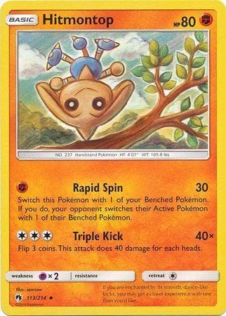 Carta Hitmontop (113/214) do set Trovões Perdidos — Pokémon TCG | Bynx