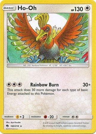 Carta Ho-Oh (160/214) do set Trovões Perdidos — Pokémon TCG | Bynx