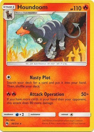 Carta Houndoom (46/214) do set Trovões Perdidos — Pokémon TCG | Bynx