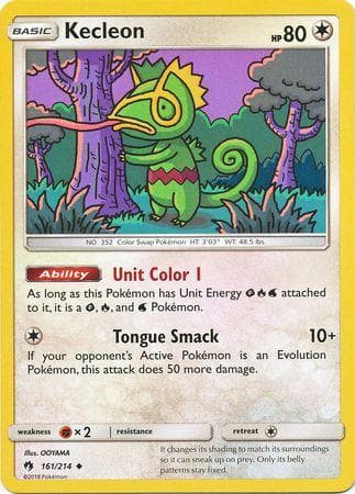 Carta Kecleon (161/214) do set Trovões Perdidos — Pokémon TCG | Bynx