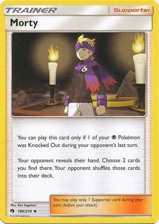 Carta Morty (186/214) do set Trovões Perdidos — Pokémon TCG | Bynx