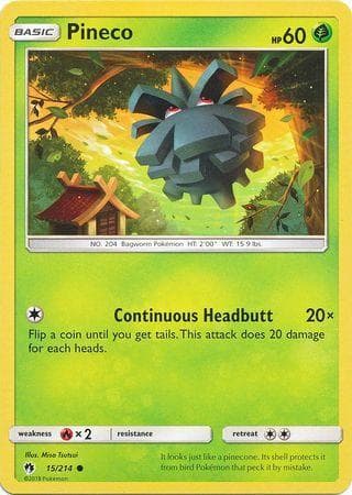 Carta Pineco (15/214) do set Trovões Perdidos — Pokémon TCG | Bynx