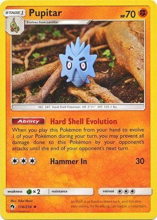 Carta Pupitar (116/214) do set Trovões Perdidos — Pokémon TCG | Bynx