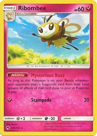 Carta Ribombee (146/214) do set Trovões Perdidos — Pokémon TCG | Bynx