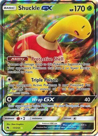 Carta Shuckle-GX (17/214) do set Trovões Perdidos — Pokémon TCG | Bynx