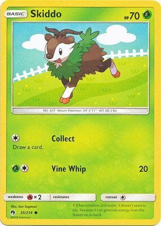 Carta Skiddo (35/214) do set Trovões Perdidos — Pokémon TCG | Bynx