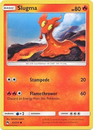 Carta Slugma (43/214) do set Trovões Perdidos — Pokémon TCG | Bynx