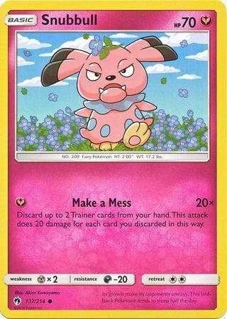 Carta Snubbull (137/214) do set Trovões Perdidos — Pokémon TCG | Bynx