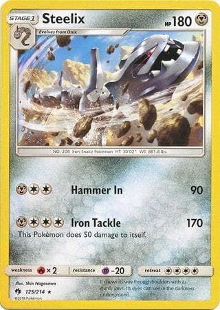 Carta Steelix (125/214) do set Trovões Perdidos — Pokémon TCG | Bynx