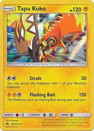 Carta Tapu Koko (85/214) do set Trovões Perdidos — Pokémon TCG | Bynx