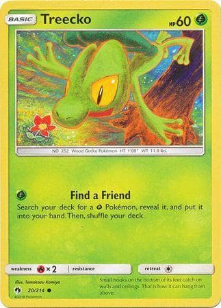 Carta Treecko (20/214) do set Trovões Perdidos — Pokémon TCG | Bynx