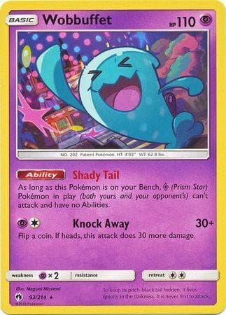 Carta Wobbuffet (93/214) do set Trovões Perdidos — Pokémon TCG | Bynx