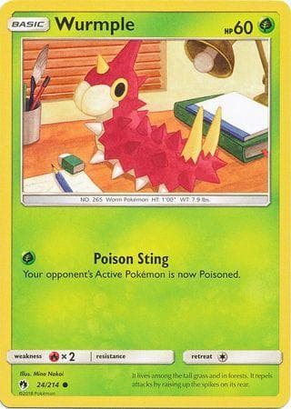Carta Wurmple (24/214) do set Trovões Perdidos — Pokémon TCG | Bynx