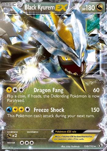 Carta Black Kyurem-EX (100/113) do set Tesouros Lendários — Pokémon TCG | Bynx