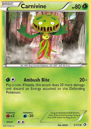 Carta Carnivine (5/113) do set Tesouros Lendários — Pokémon TCG | Bynx